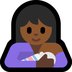 Bagaimana Breast-Feeding: Medium-Dark Skin Tone emoji terlihat di Microsoft.