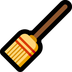 Bagaimana Broom emoji terlihat di Microsoft.