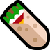 Hoe Burrito emoji eruit ziet op Microsoft.