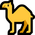 Bagaimana Camel emoji terlihat di Microsoft.