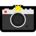 Hoe Camera met flitser emoji eruit ziet op Microsoft.