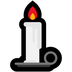 Bagaimana Candle emoji terlihat di Microsoft.