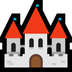 Bagaimana Castle emoji terlihat di Microsoft.