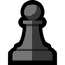 Bagaimana Chess Pawn emoji terlihat di Microsoft.