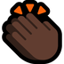 Bagaimana Clapping Hands: Dark Skin Tone emoji terlihat di Microsoft.