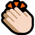 Bagaimana Clapping Hands: Light Skin Tone emoji terlihat di Microsoft.