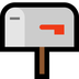 Bagaimana Closed Mailbox with Lowered Flag emoji terlihat di Microsoft.