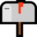 Bagaimana Closed Mailbox with Raised Flag emoji terlihat di Microsoft.