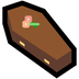 Bagaimana Coffin emoji terlihat di Microsoft.