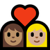 Bagaimana Couple with Heart: Woman, Woman, Medium Skin Tone, Medium-Light Skin Tone emoji terlihat di Microsoft.