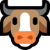 Bagaimana Cow Face emoji terlihat di Microsoft.