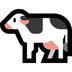 Bagaimana Cow emoji terlihat di Microsoft.