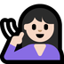 Bagaimana Deaf Person: Light Skin Tone emoji terlihat di Microsoft.