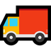 Bagaimana Delivery Truck emoji terlihat di Microsoft.