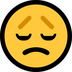 Bagaimana Disappointed Face emoji terlihat di Microsoft.