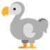 Bagaimana Dodo emoji terlihat di Microsoft.