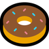 Bagaimana Doughnut emoji terlihat di Microsoft.