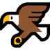 Bagaimana Eagle emoji terlihat di Microsoft.