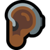 Bagaimana Ear with Hearing Aid: Medium-Dark Skin Tone emoji terlihat di Microsoft.