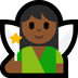 Bagaimana Fairy: Medium-Dark Skin Tone emoji terlihat di Microsoft.