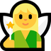 Bagaimana Fairy emoji terlihat di Microsoft.