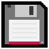 Bagaimana Floppy Disk emoji terlihat di Microsoft.