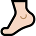 Bagaimana Foot: Light Skin Tone emoji terlihat di Microsoft.