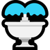 Bagaimana Fountain emoji terlihat di Microsoft.