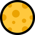 Bagaimana Full Moon emoji terlihat di Microsoft.