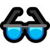 Bagaimana Glasses emoji terlihat di Microsoft.