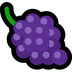 Bagaimana Grapes emoji terlihat di Microsoft.