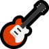 Bagaimana Guitar emoji terlihat di Microsoft.