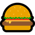 Bagaimana Hamburger emoji terlihat di Microsoft.