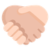 Bagaimana Handshake: Medium-Light Skin Tone, Light Skin Tone emoji terlihat di Microsoft.