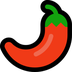 Bagaimana Hot Pepper emoji terlihat di Microsoft.