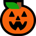 Bagaimana Jack-O-Lantern emoji terlihat di Microsoft.