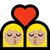 Bagaimana Kiss: Woman, Woman, Medium-Light Skin Tone emoji terlihat di Microsoft.