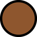 Bagaimana Brown Circle emoji terlihat di Microsoft.