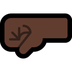 Bagaimana Left-Facing Fist: Dark Skin Tone emoji terlihat di Microsoft.