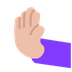 Jak wygląda emoji Dłoń pchająca w lewo: karnacja średnio jasna w Microsoft.
