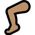 Bagaimana Leg: Medium Skin Tone emoji terlihat di Microsoft.