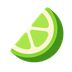 Bagaimana Lime emoji terlihat di Microsoft.