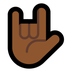 Bagaimana Love-You Gesture: Medium-Dark Skin Tone emoji terlihat di Microsoft.