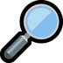 Bagaimana Magnifying Glass Tilted Right emoji terlihat di Microsoft.