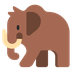 Bagaimana Mammoth emoji terlihat di Microsoft.