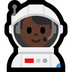 Bagaimana Man Astronaut: Dark Skin Tone emoji terlihat di Microsoft.