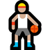 Bagaimana Man Bouncing Ball: Medium-Light Skin Tone emoji terlihat di Microsoft.