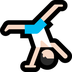 Bagaimana Man Cartwheeling: Light Skin Tone emoji terlihat di Microsoft.