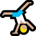 Bagaimana Man Cartwheeling: Medium-Light Skin Tone emoji terlihat di Microsoft.