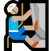 Bagaimana Man Climbing: Medium-Light Skin Tone emoji terlihat di Microsoft.